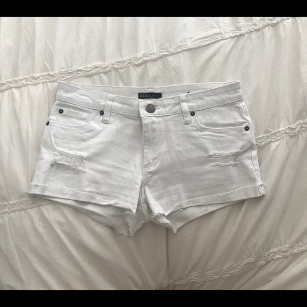 White jeans shorts